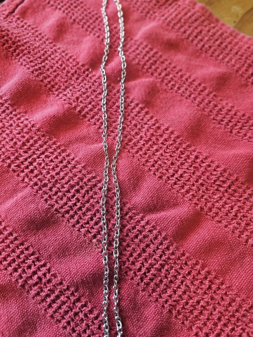 Silver Cross With Silver Necklace